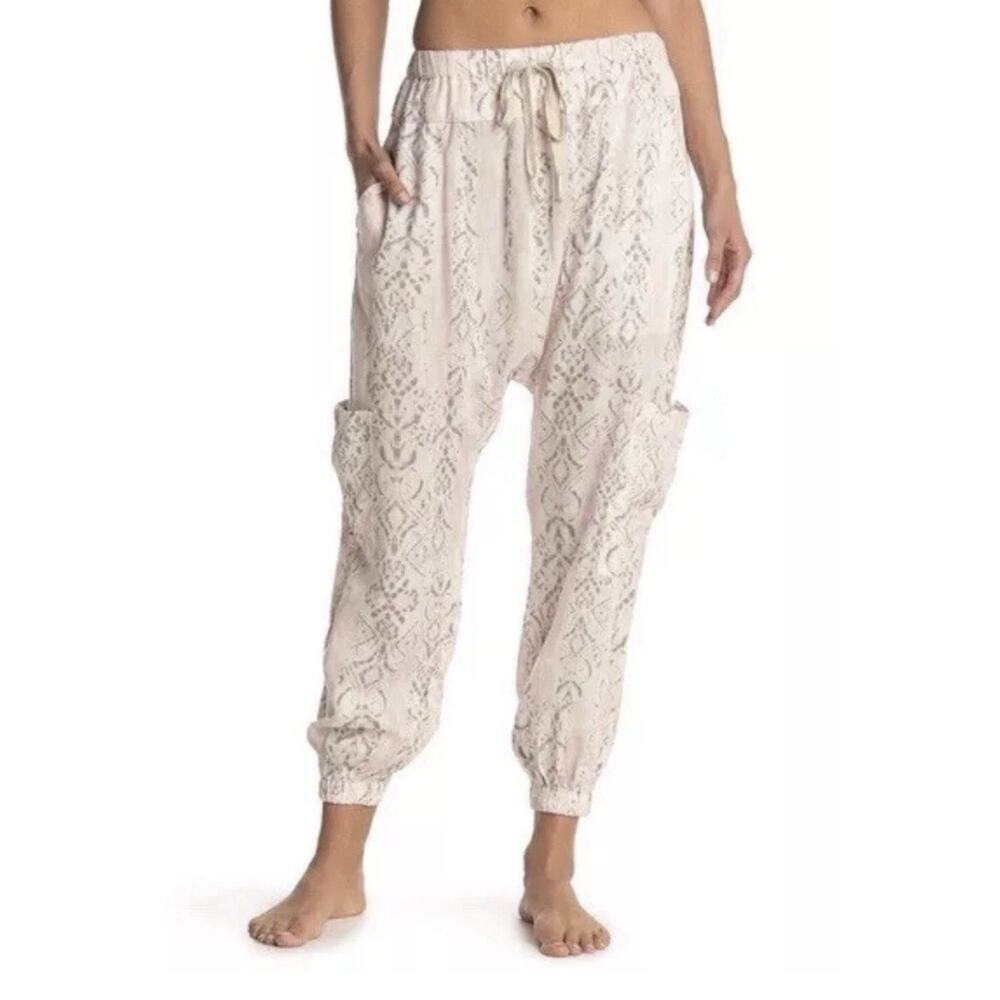 FP Movement Free People Rise To The Sun Harem Pants Powder Combo Women’s Large